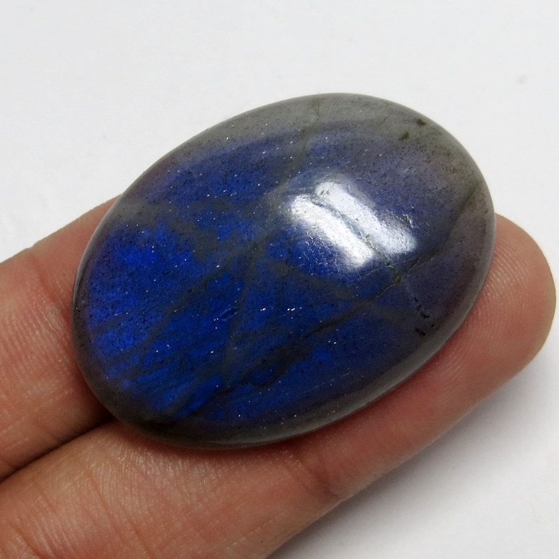40/% OFF Natural Beautiful Blue Labradorite Flashy Fire Cabochon Loose Gemstone 68.2 Cts Labradorite Size 38x27x8 mm Oval Shape Free Shipping
