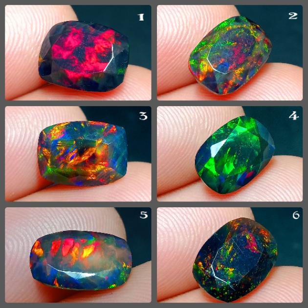 Opale Noire Nid D'abeilles Naturelle - Cabochon 11x9mm - 2,25 Carats - Éthiopie équitable
