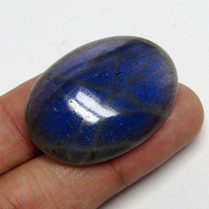 40/% OFF Natural Beautiful Blue Labradorite Flashy Fire Cabochon Loose Gemstone 68.2 Cts Labradorite Size 38x27x8 mm Oval Shape Free Shipping