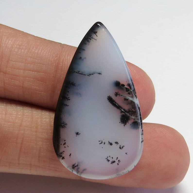 30 Cts 100/% Natural Dendrite Opal Beautiful Cabochon Gemstone AAA Quality Dendrite Opal Gemstone Size 37x21x5 mm Pear Shape Free Shipping