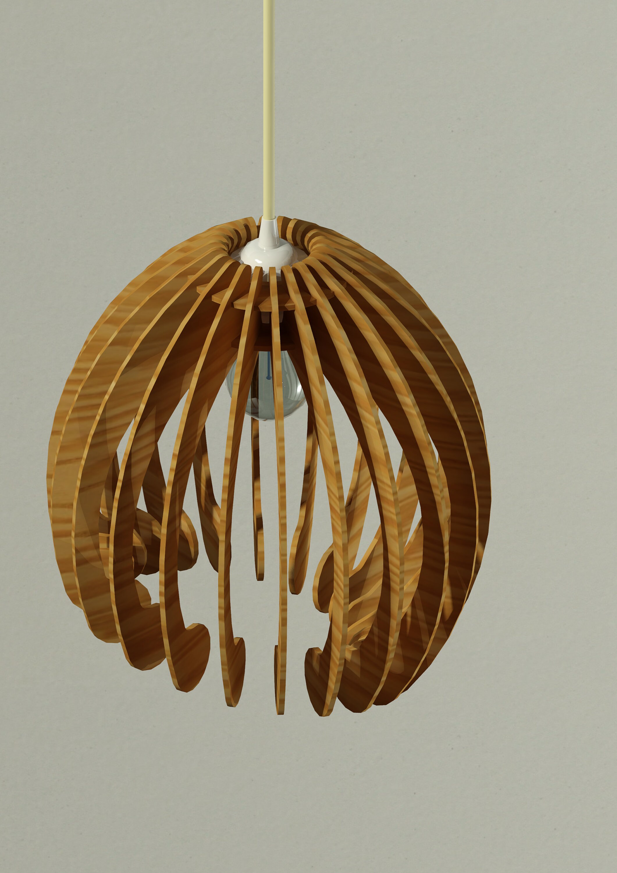 Pendant light from plywood 4mm 1/6 inch Etsy