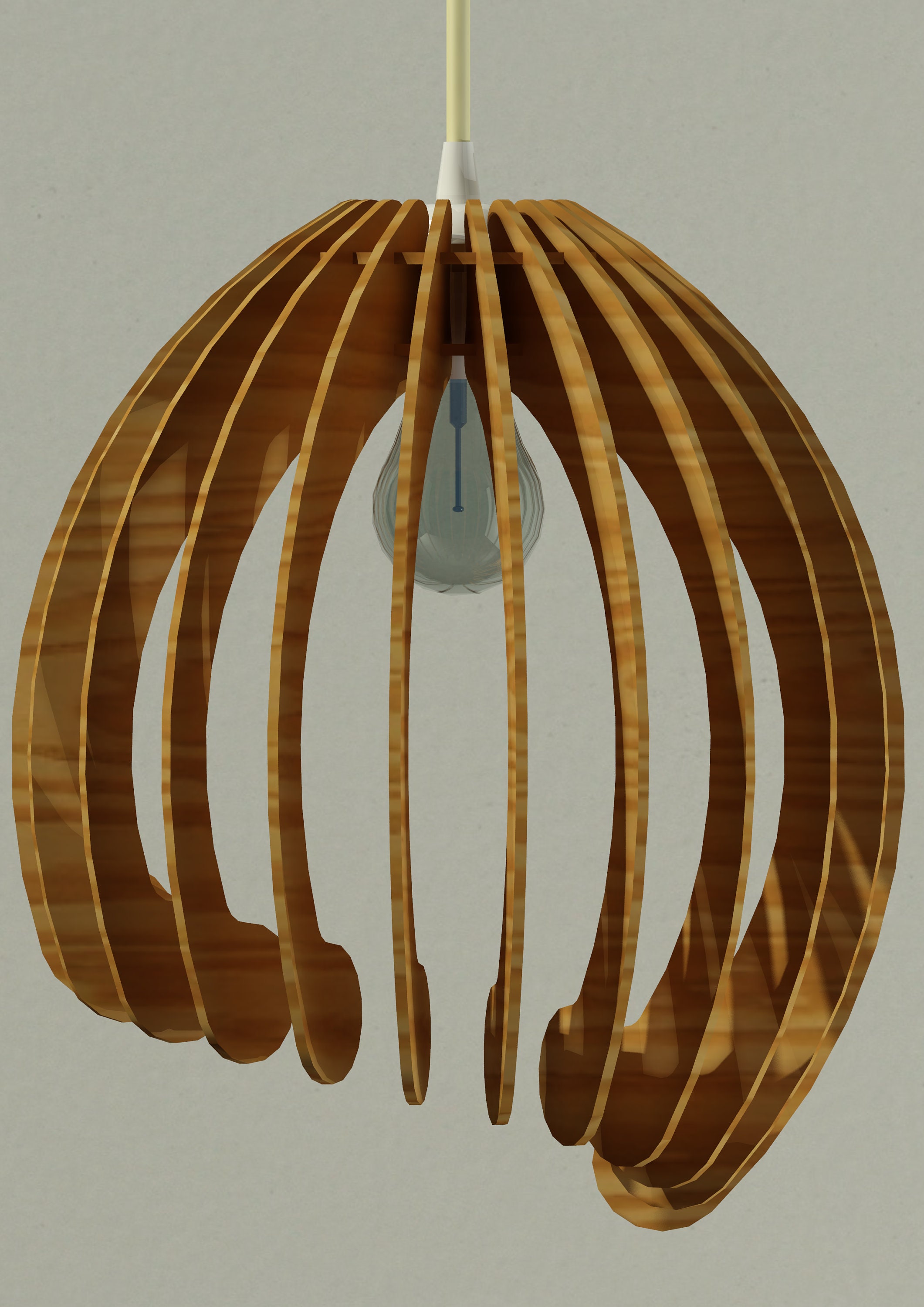 Pendant light from plywood 4mm 1/6 inch Etsy