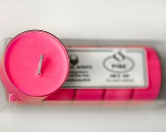 Pink, Tea Lights Candles, Soy, Unscented, Pack of 5