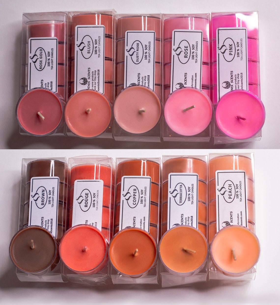 Any 6 of 5 Pack Unscented Soy Tea Light Candles Etsy