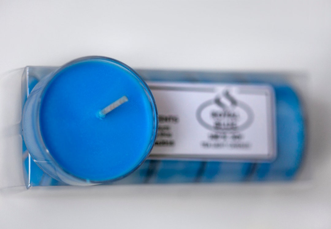 Royal Blue, Tea Lights Candles, Soy, Unscented, Pack of 5 Etsy