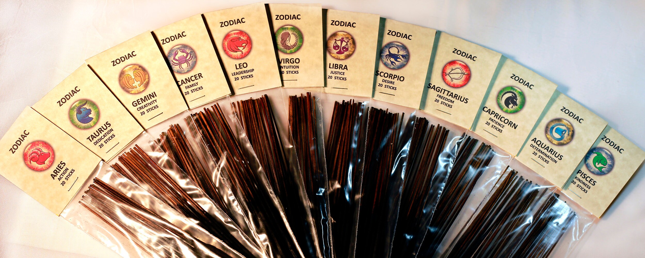 Zodiac Stick Incense Set 12 x 20 Stick Pack Aries Etsy