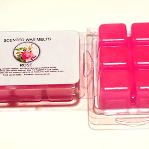 Rose, Wax Melts, Highly Scented, 6 Pack