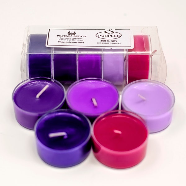 Purple Candle Etsy