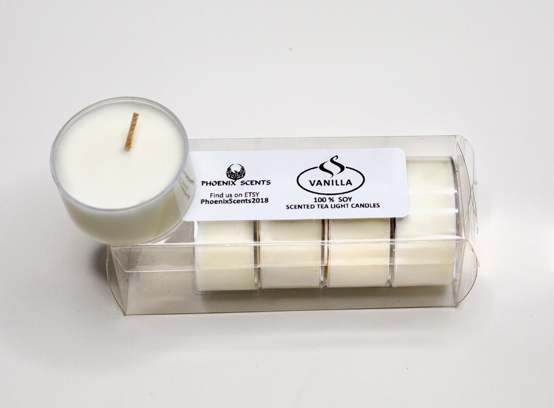 Vanilla , Scented Tea Lights Candles, Soy, Packs of 5 Etsy