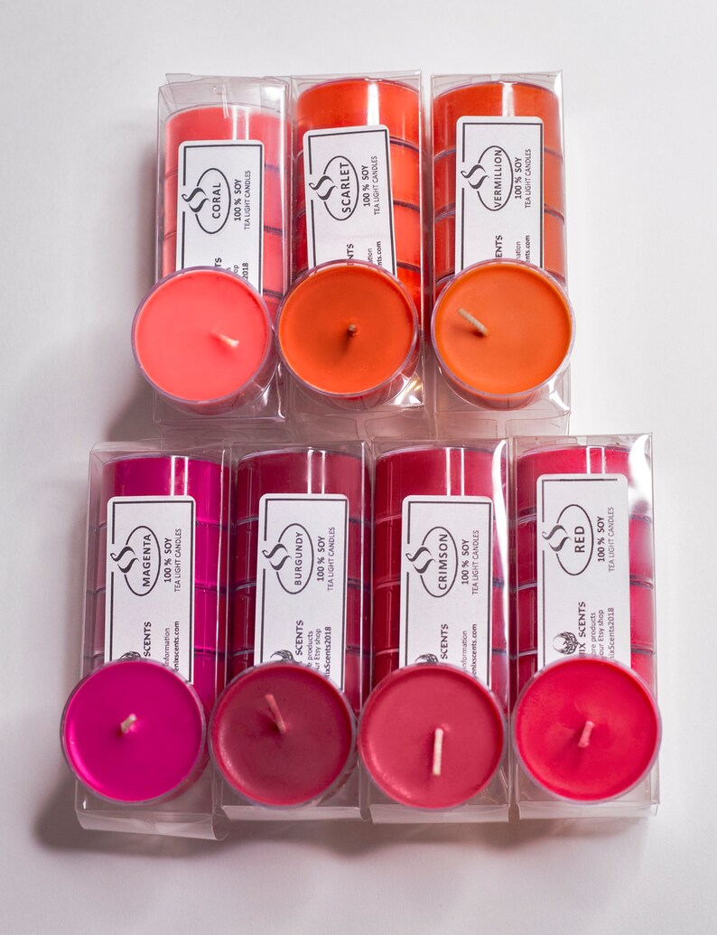 Tea Lights Candles Soy Unscented Packs of 5 Etsy