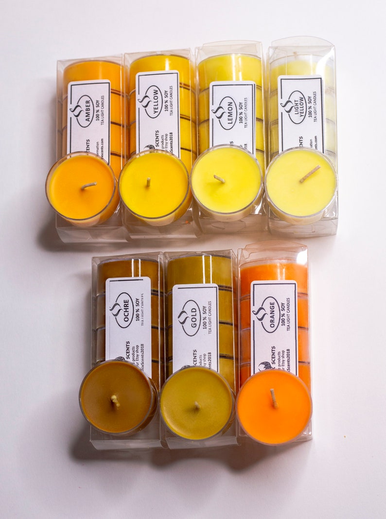 Tea Lights Candles Soy Unscented Packs of 5 Etsy
