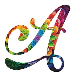 Clipart con alfabeto floreale: 68 immagini PNG. Download digitale. 300 dpi. Maiuscole, minuscole e numeri, più extra. Clipart floreale