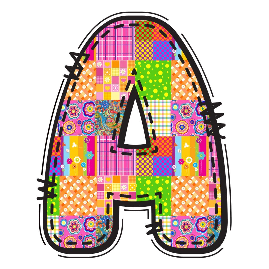 Digital Alphabet Instant Download. Patchwork Doodles. 36 Alpha ...