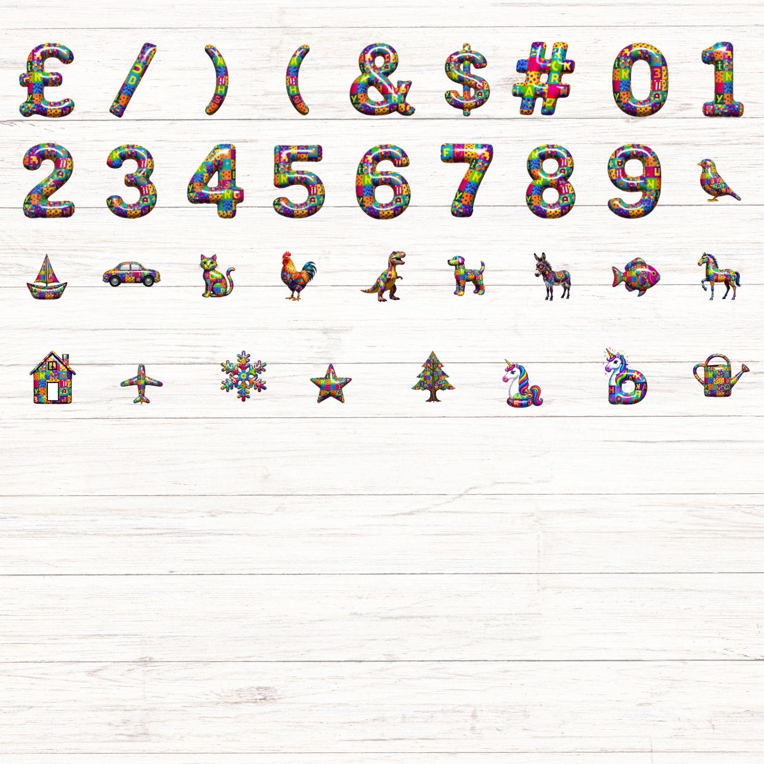 Lowercase Numbers Generator 80+ Multi Coloured PNG Alphabet, Upper, Lower Case, Numbers and Extras ...
