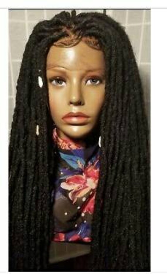 Full lace dreadlocks wig/faux locs wig/full frontal faux locs Etsy