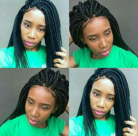 Full Frontal Box Braided Wig Braided Wig Front Lace Box Braids