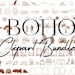 BOHO Clipart, Instant Download BOHO svg, png, pdf, eps, jpg, dxf, Digital Clipart Files, Summer BOHO Clipart Elements, Laser cut, Cricut svg 