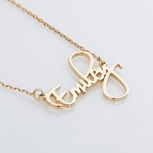 Custom name necklace Monogram jewelry Silver Personalized initial 14k Rose gold best friendship gift for her Customized for woman bridesmaid