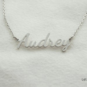 Personalized name necklace Friendship necklace Silver custom couple initial jewelry Rosegold Monogram necklace for her family gift for women image 2