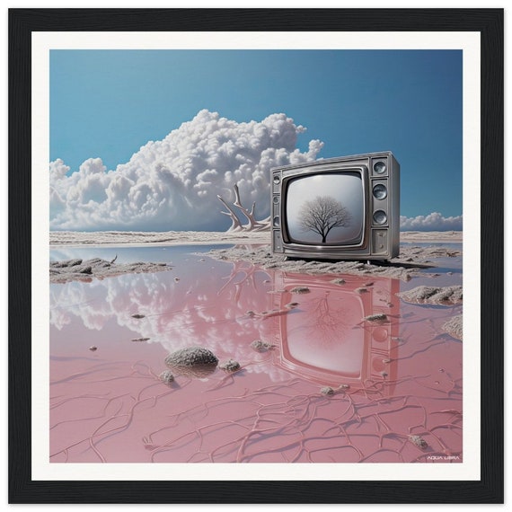 Stay In Touch | 014 - fine art print, surreal, minimalistic, pastel, tv