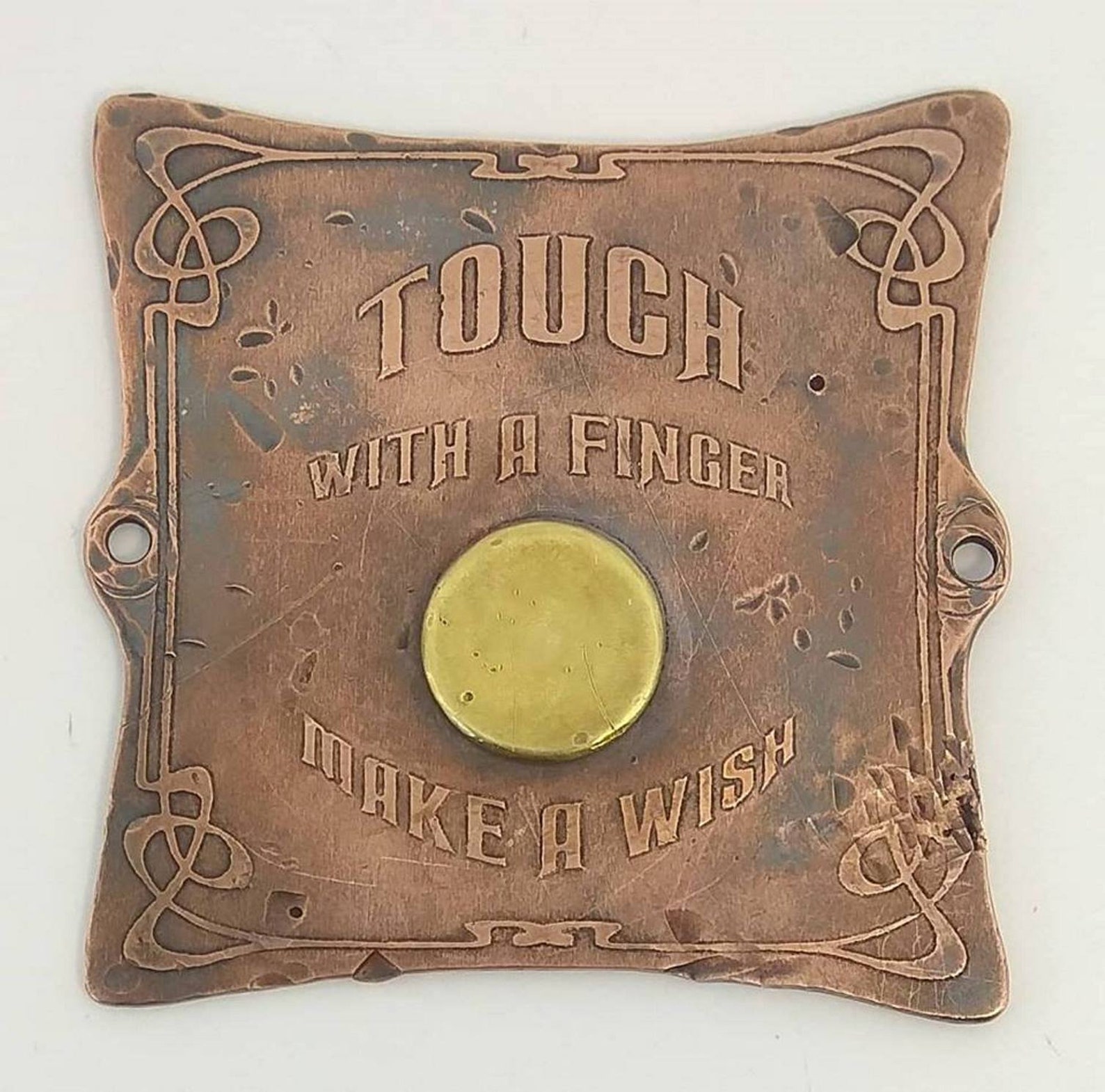 Vintage Copper Name Plate Wall Amulet Metal Plaque Factory Etsy