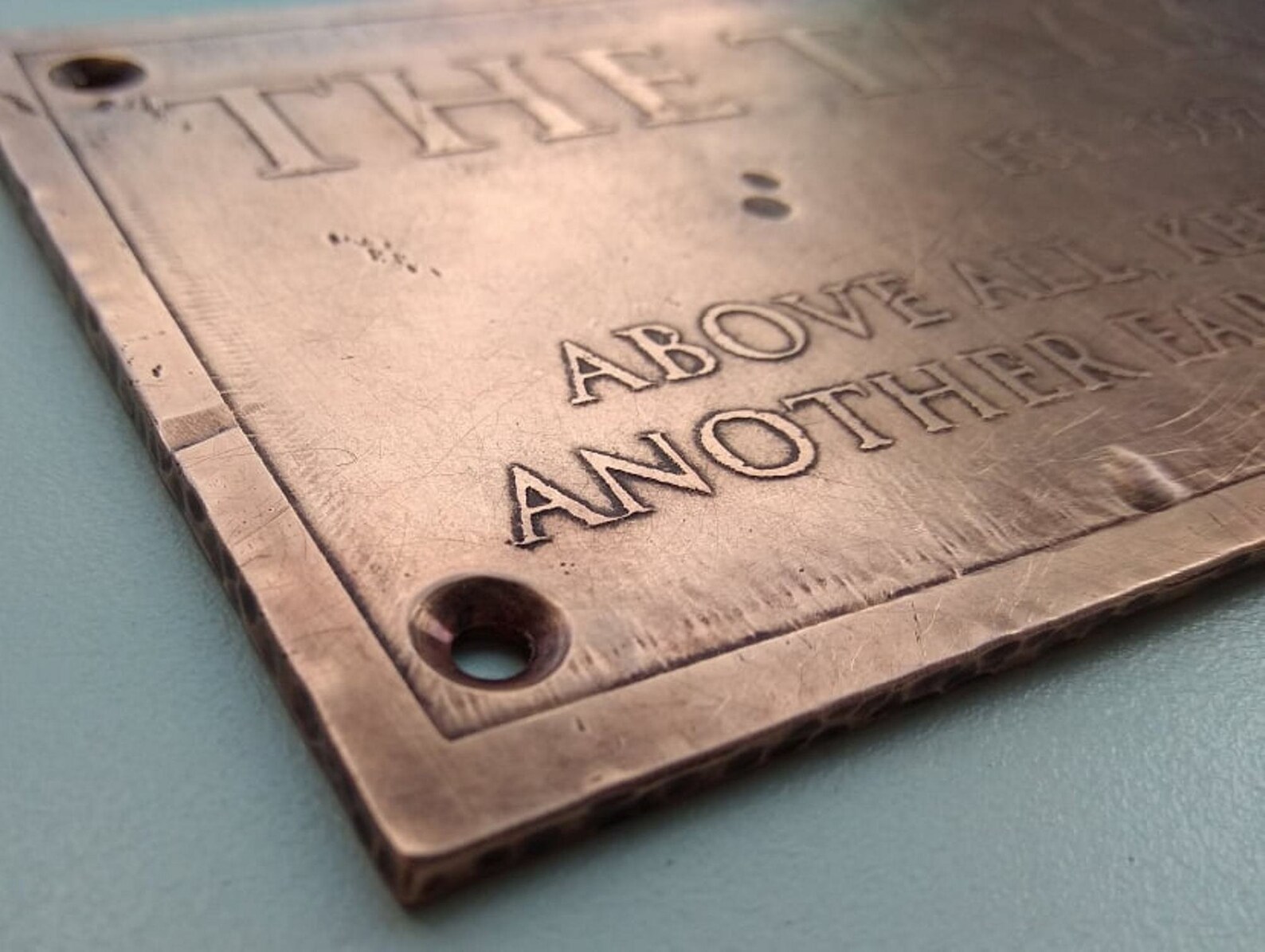 Vintage Copper Name Plate Old Metal Sign Personalizer Etsy