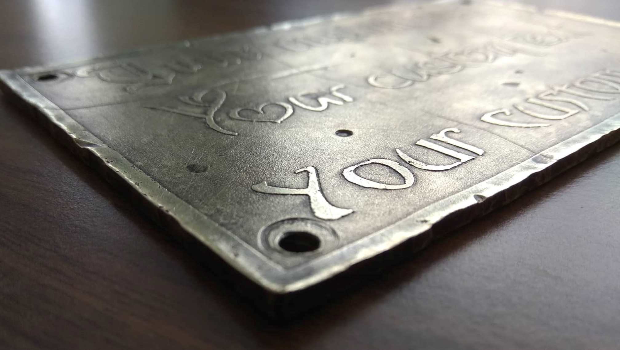 Custom Brass Name Plate Aged Metal Sign Antique Door Plaque Etsy