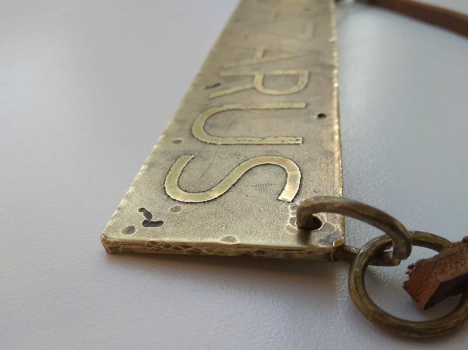 Personalized Vintage Brass Name Plate Old Metal Sign Antique Etsy