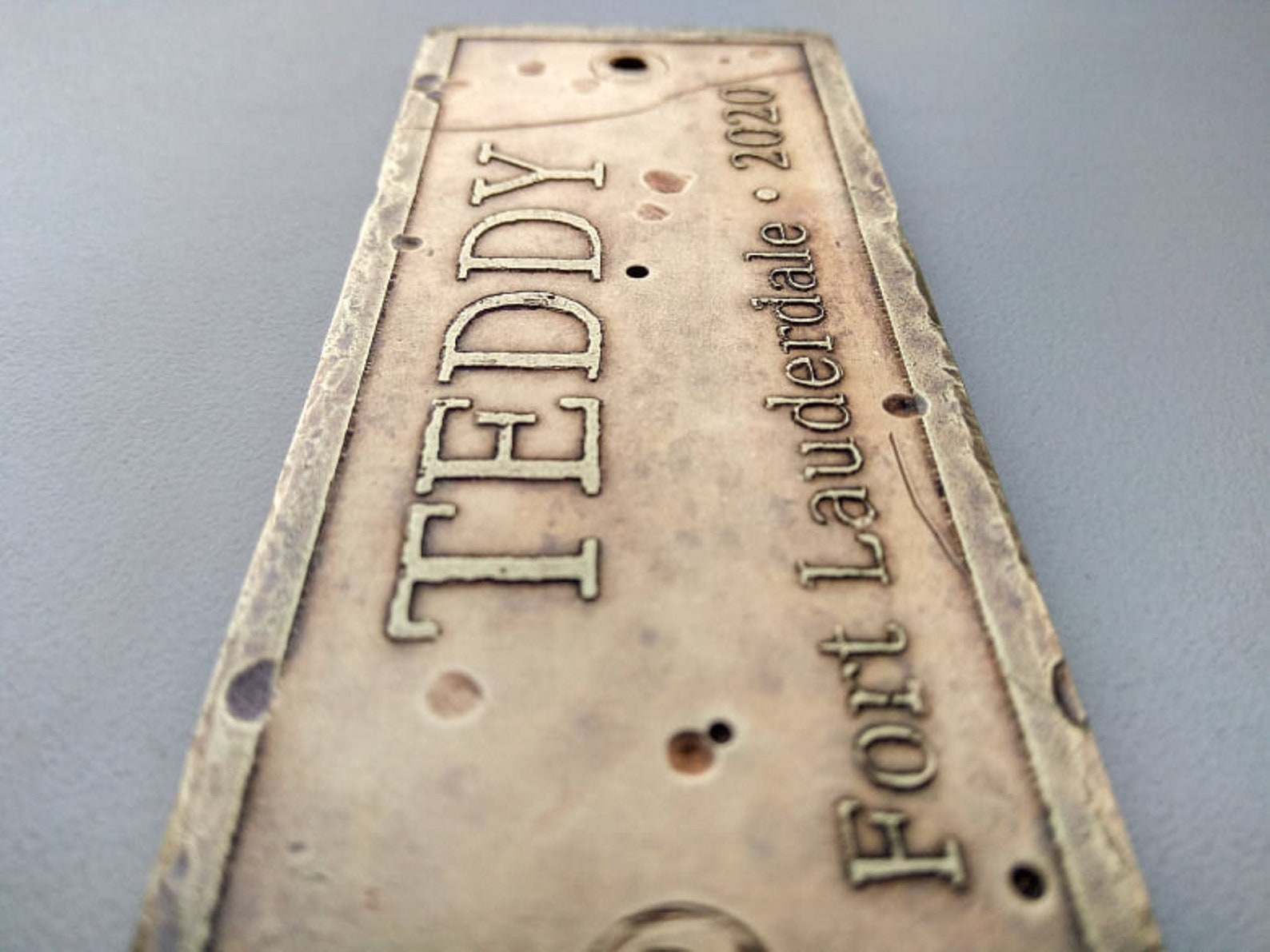 Personalized Brass Name Plate Custom Metal Sign Antique Door Etsy