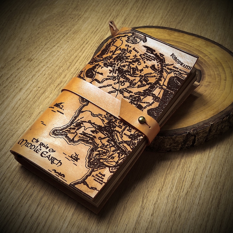 Lord Of The Rings Wrapped Leather Journal © MhandcraftLeather | etsy.com