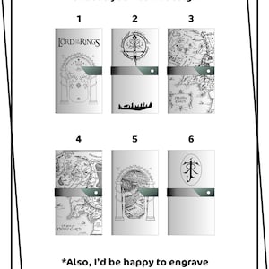Herr der Ringe Wrapped Leder Journal, Baum von Gondor Schwert Notizbuch, Custom Monogrammed Insert Tagebuch Bild 2
