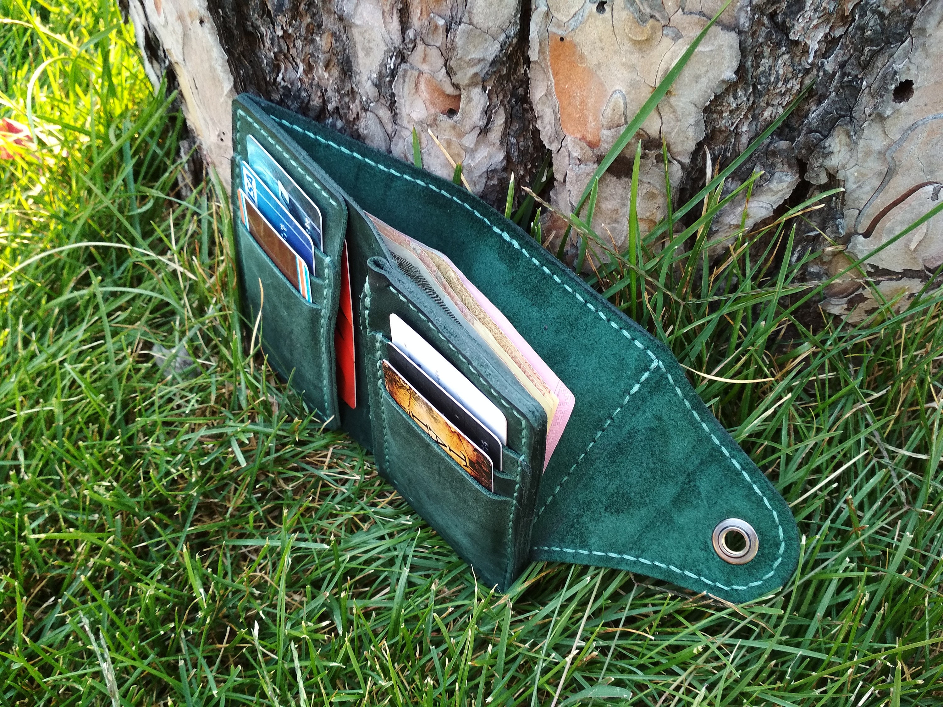Leather Bifold Wallet Handmade Personalized Classic Bifold Etsy