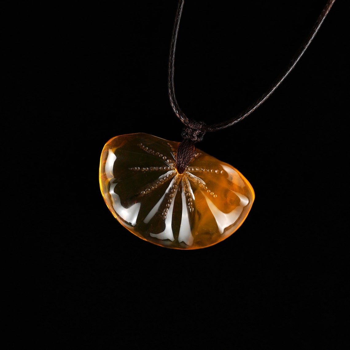 Beautiful Amber Pendant Hand Carved Amber Necklace Natural Etsy