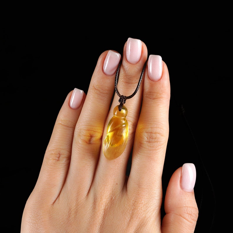 Interesting Amber Pendant Hand Carved Amber Jewelry Unique Etsy