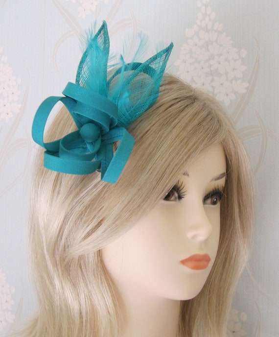 Weddings Ladies Day,Ascot Races Fascinator in cream with black feathers