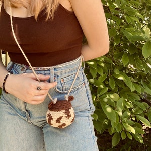 Mini Cow Bag, Cow Amigurumi, Crocheted Bag, Tiny Cow Bag, Crochet 