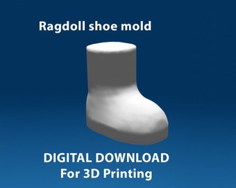 Digital 3D Doll Shoe Mold (for 3d printing)