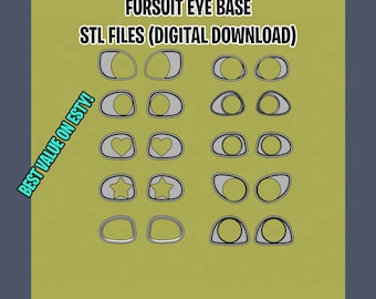 Fursuit Eyes STL: Estilo Toony Kemono, arquivos de impressão 3D (download digital)