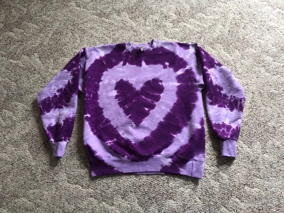 Purple Heart Tie-dye Sweatshirt