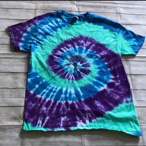 Rainbow Tie Dye Shirt Colorful Tie Dye Shirt Bright Tie Etsy