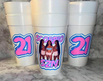 20oz Personalized Styrofoam Cups