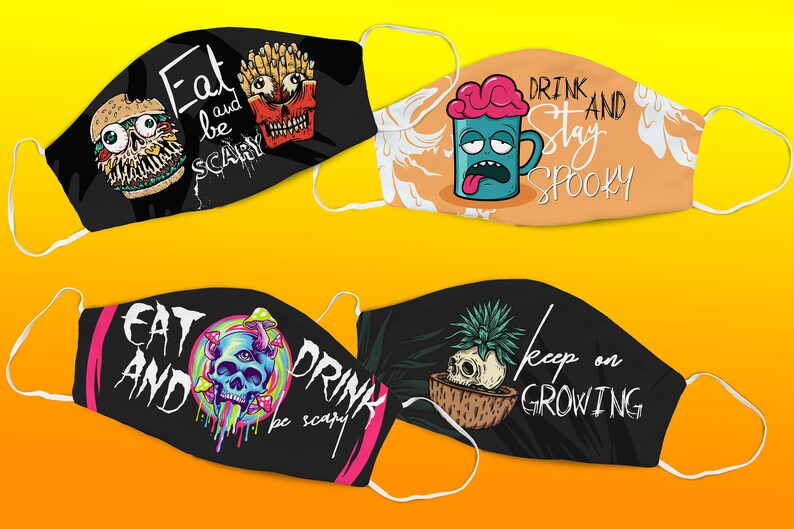 HALLOWEEN Face Mask Designs Facemask Sublimation HALLOWEEN Etsy