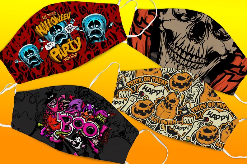 Download HALLOWEEN Face Mask Designs Facemask Sublimation HALLOWEEN ...