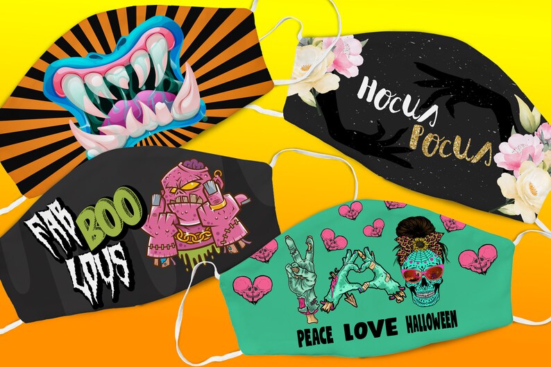 HALLOWEEN Face Mask Designs Facemask Sublimation HALLOWEEN Etsy