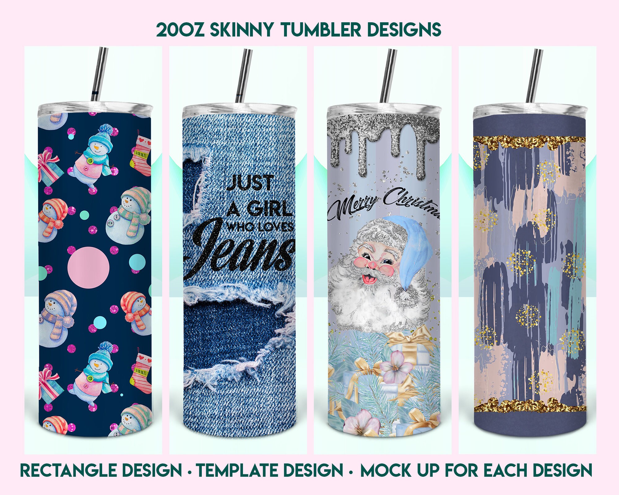Tumbler Designs 14 SEAMLESS Tumbler Digital Designs Tumbler Etsy