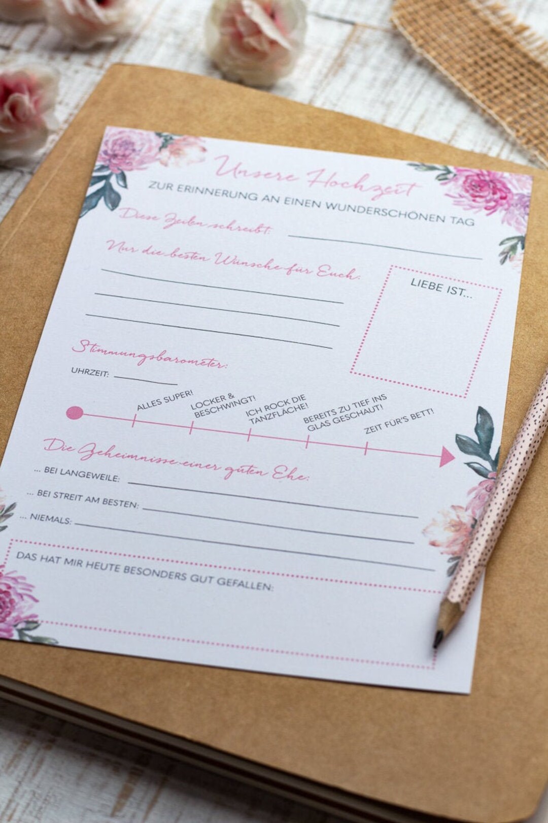 Guest Book Cards Wedding in Set of 10 Creative DIY Idea / Etsy