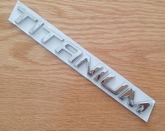 3D Silver TITANIUM Letter Chrome Decal Badge Emblem Car Styling Sticker For Ford Mondeo Mkv Kuga Ecosport Focus