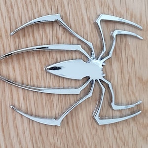 Quality Metal 3D Car Stickers Spider Emblem Chrome Truck Motorcyle Decal SILVER