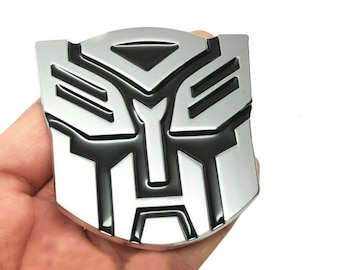 NEW Car 3D Metal Car Stickers Transformers Decepticon Badge Emblem Tail Decal Cool Autobots Logo Car Styling Motorcycle Car Accessories.