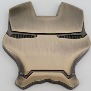3D-kvalitetslegering i metall med Iron Man-emblem, kreativa bilklistermärken - brons